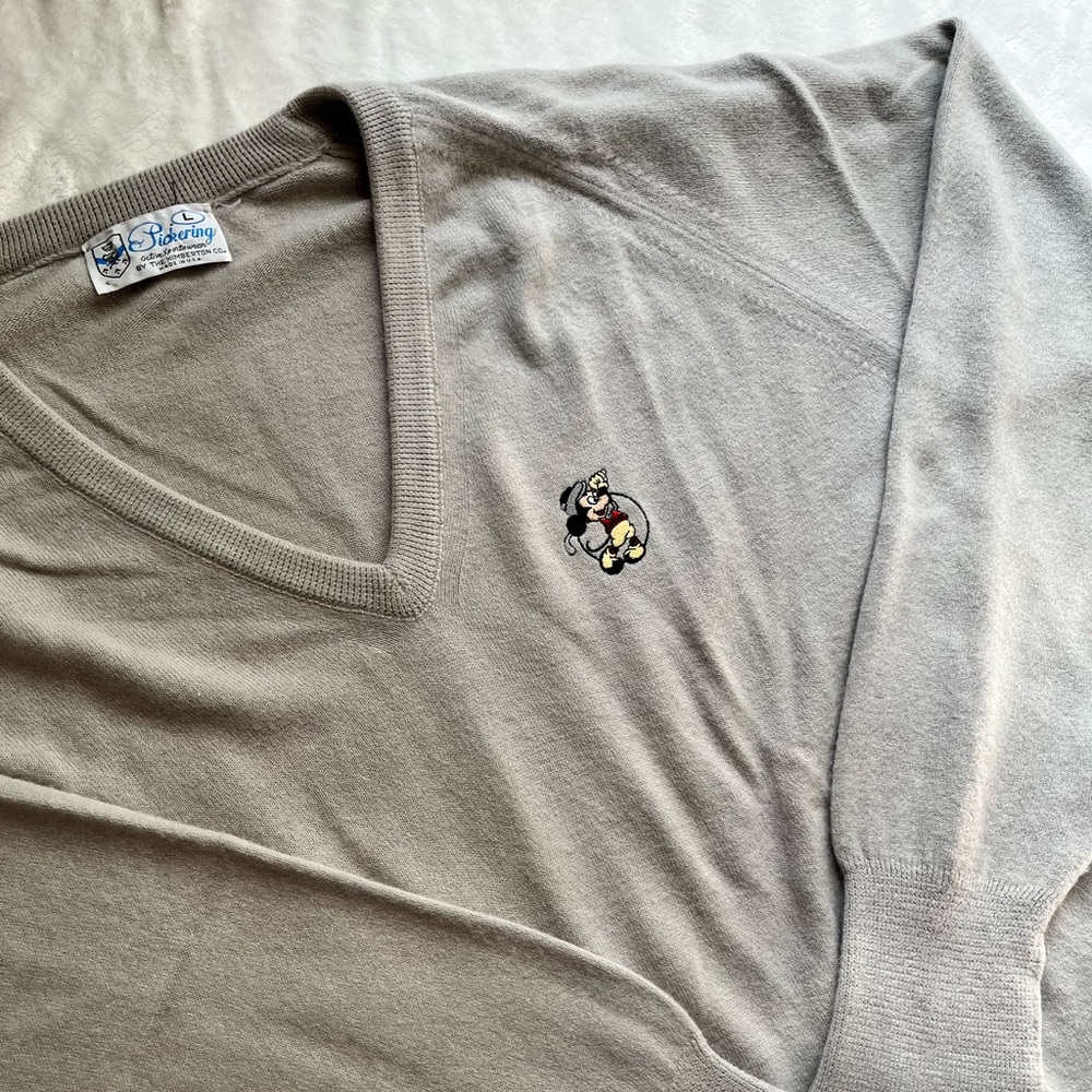 Vintage 1960s Pickering Sports Activewear Mickey Mouse Golf Sweater